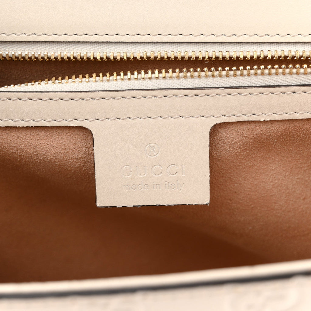 Guccissima Medium Padlock Shoulder Bag Mystic White product image 6, provided for visual reference and product detail review