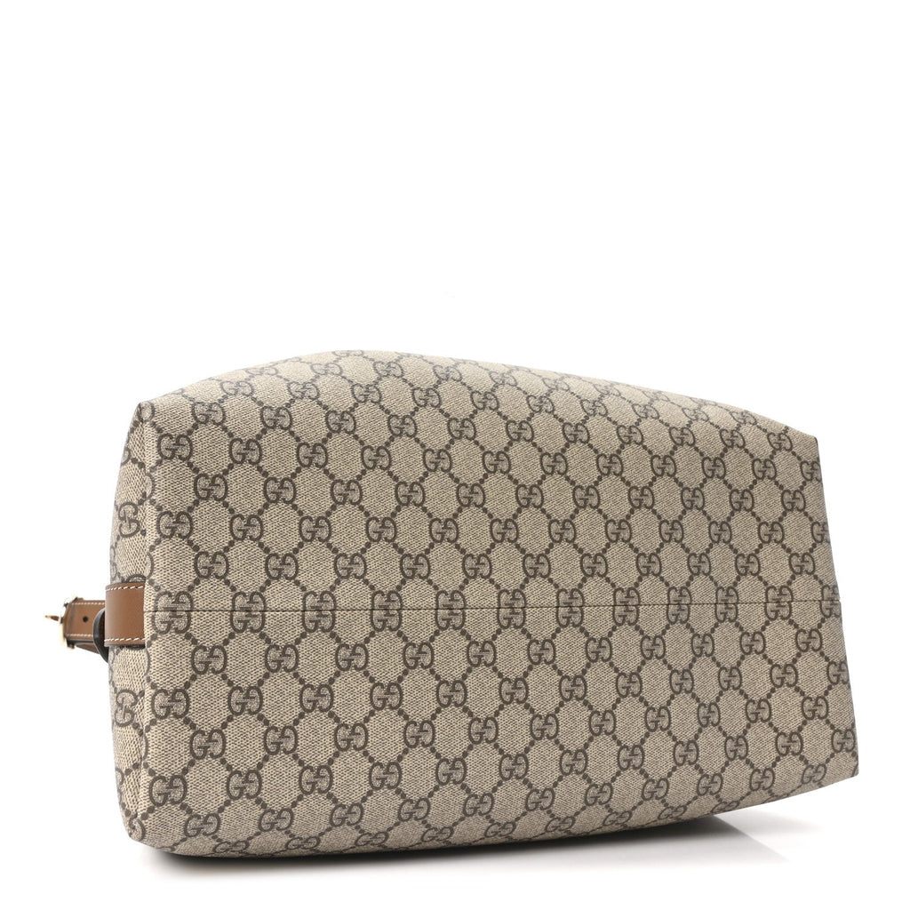 GG Icon Monogram Padlock Shoulder Bag Beige Dark Brown product image 4, provided for visual reference and product detail