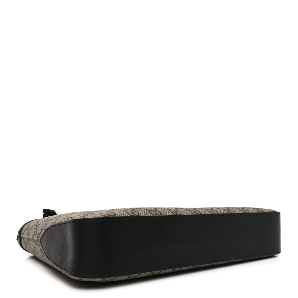 GG Supreme Monogram Medium Padlock Shoulder Bag Black product image 4, provided for visual reference and product detail