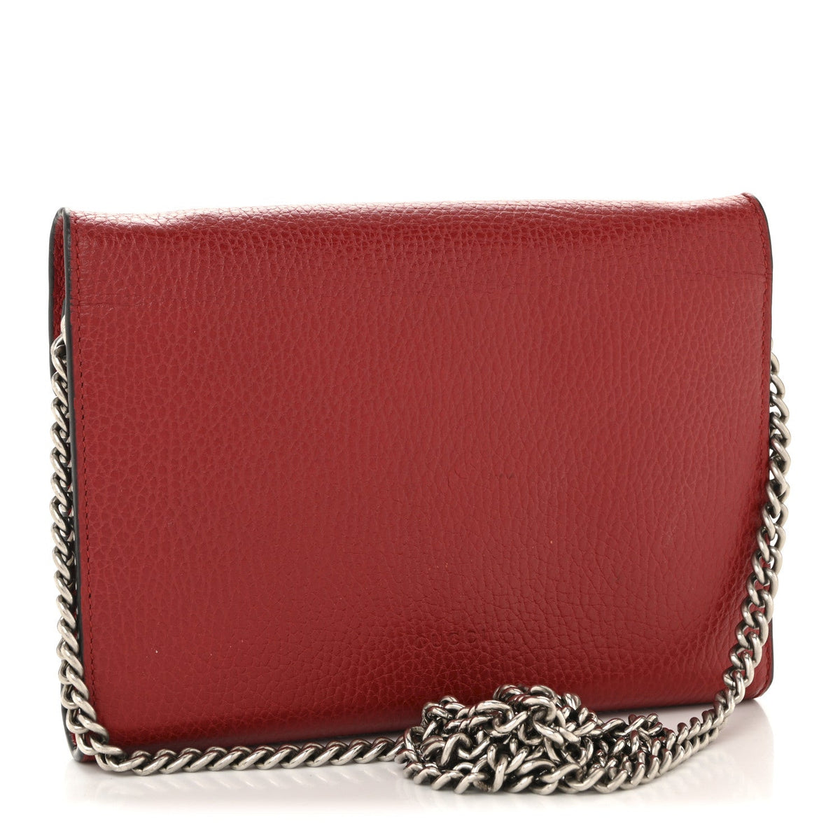 Calfskin Mini Dionysus Chain Wallet Hibiscus Red product image 3, provided for visual reference and product detail review