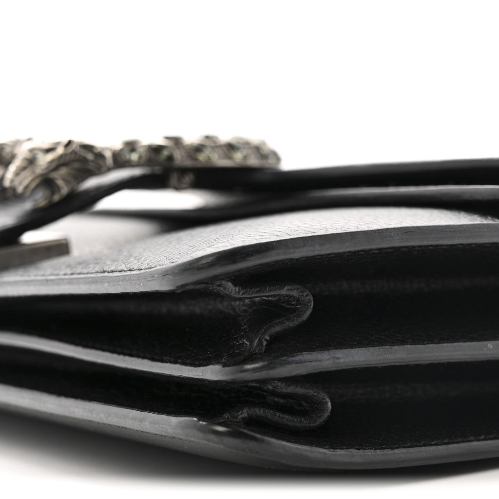 Pebbled Calfskin Small Dionysus Shoulder Bag Black product image 11, provided for visual reference and product detail review