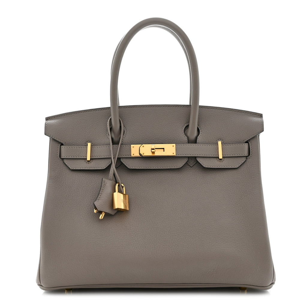 Taurillon Novillo Birkin 30 Gris Asphalte product image 1, provided for visual reference and product detail review