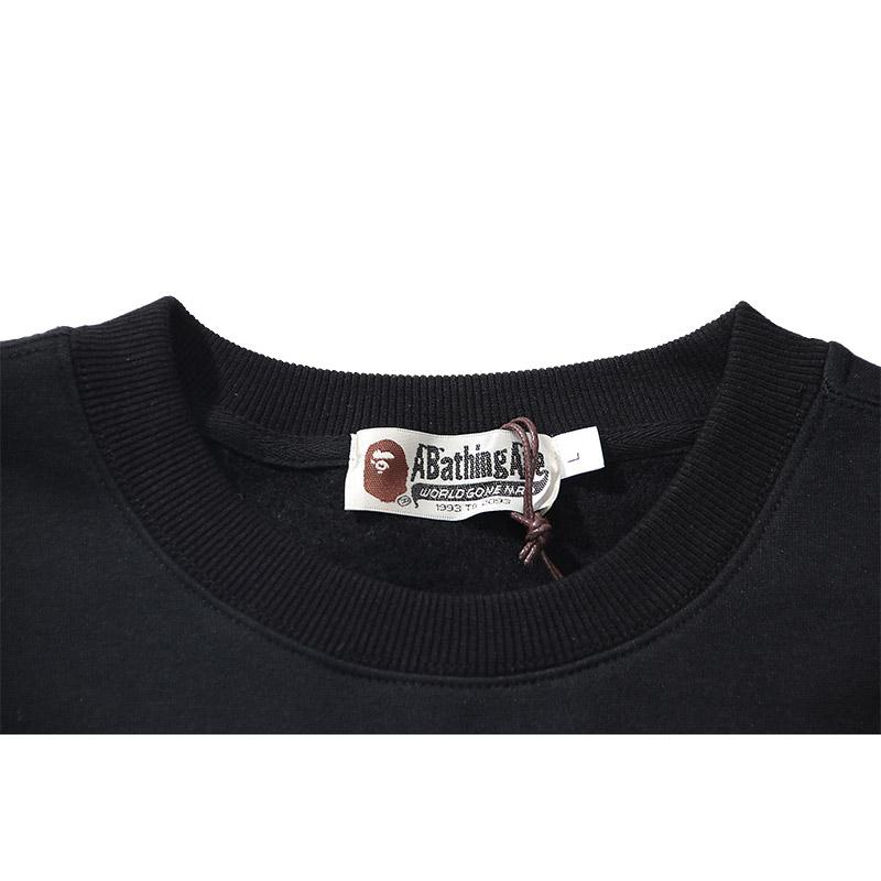 Bathing Ape Sweatshirts Printed Letter Fleece-Lined Crew Neck Sweater Men and Women Jacket product image 6, provided for