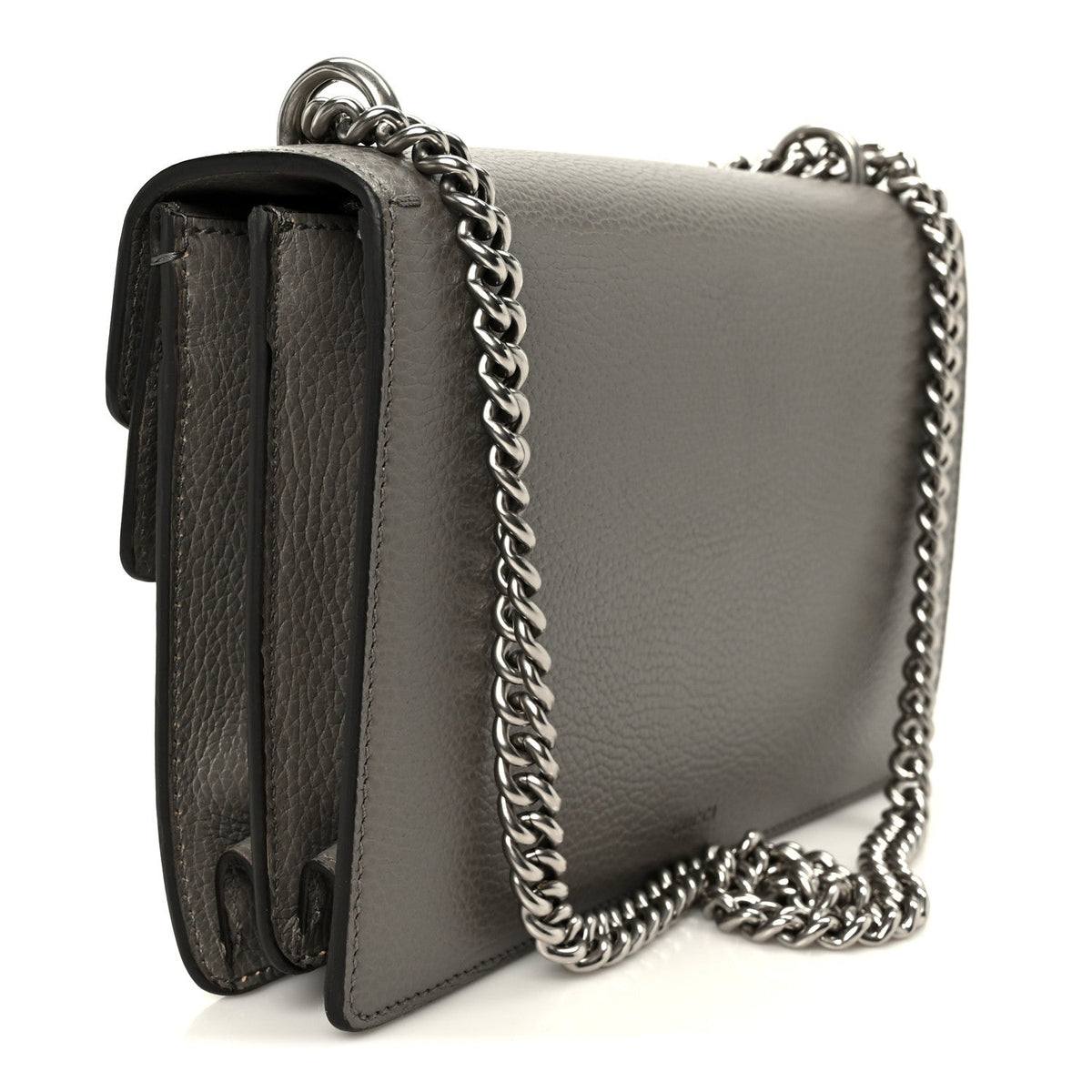 Pebbled Calfskin Small Dionysus Shoulder Bag Dusty Grey product image 3, provided for visual reference and product detail