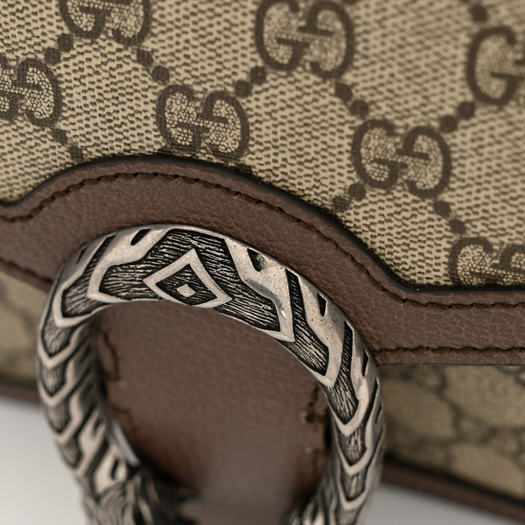 GG Supreme Monogram Textured Dollar Calfskin Top Handle Dionysus Shoulder Bag Beige Ebony New Acero product image 11,