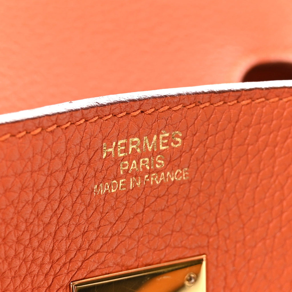 Togo Birkin 35 Orange product image 6, provided for visual reference and product detail review