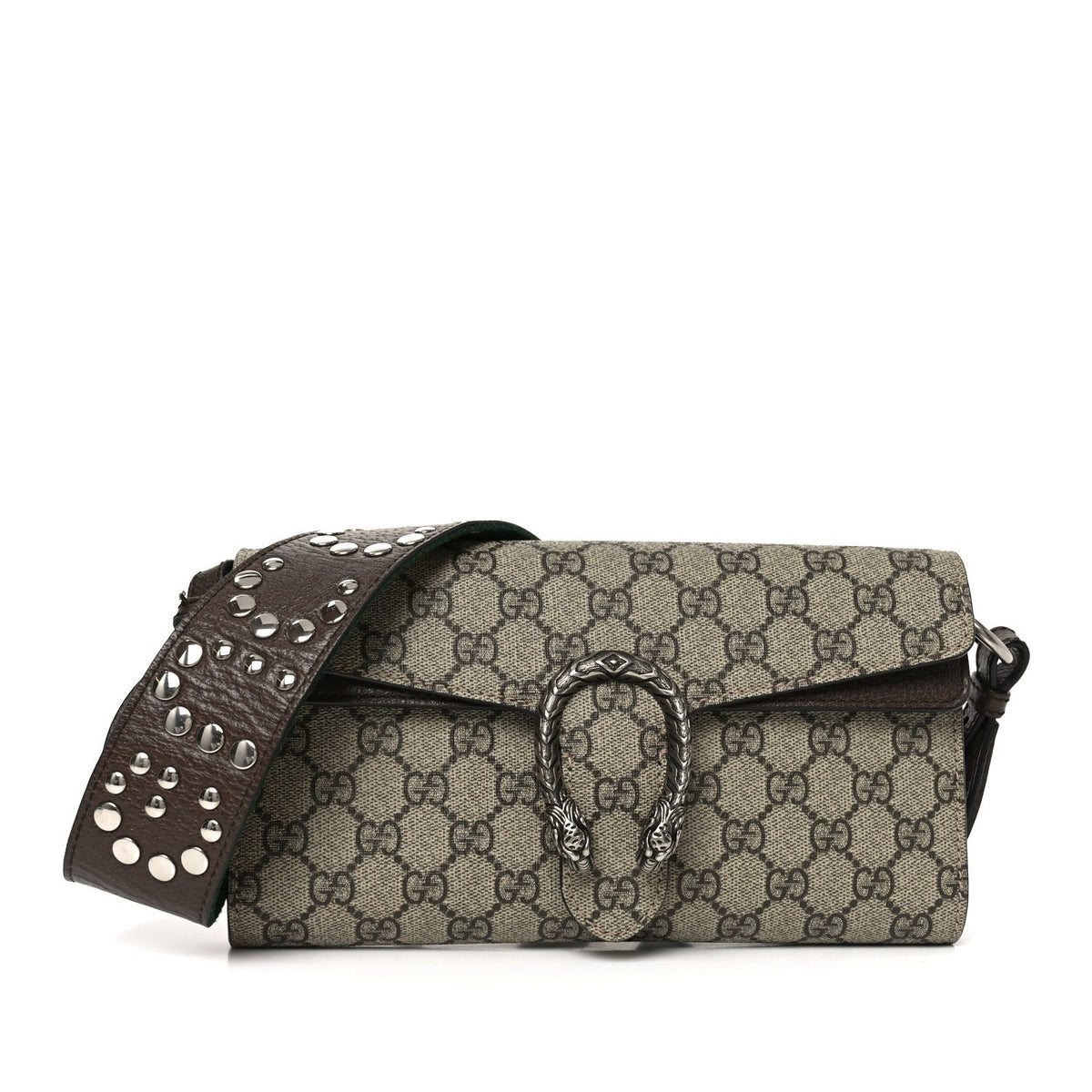 GG Supreme Web Monogram Textured Dollar Calfskin Dionysus Small Shoulder Bag Beige Ebony New Acero product image 1, provided
