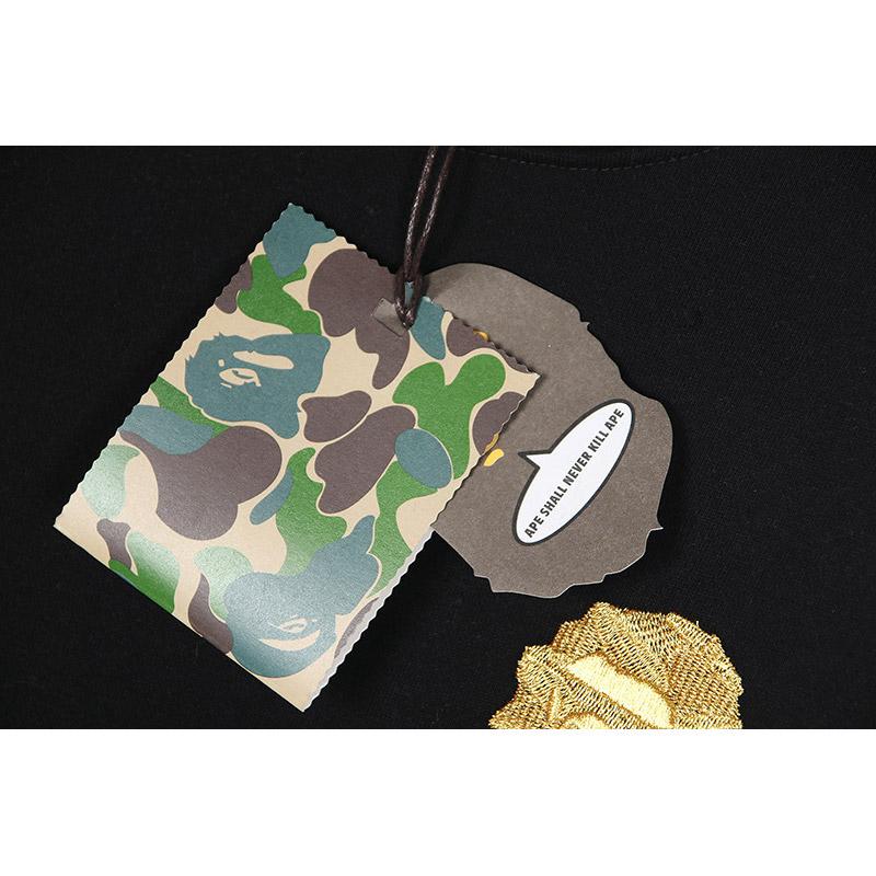 Bathing Ape Sweatshirts Autumn and Winter Cartoon Embroidered Crew Neck Pullover and Fleece Sweater Men and Women product