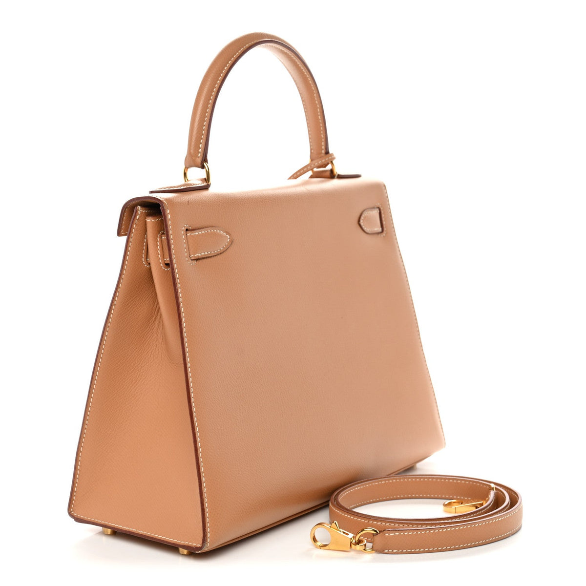 Courchevel Kelly Retourne 28 Camel product image 3, provided for visual reference and product detail review