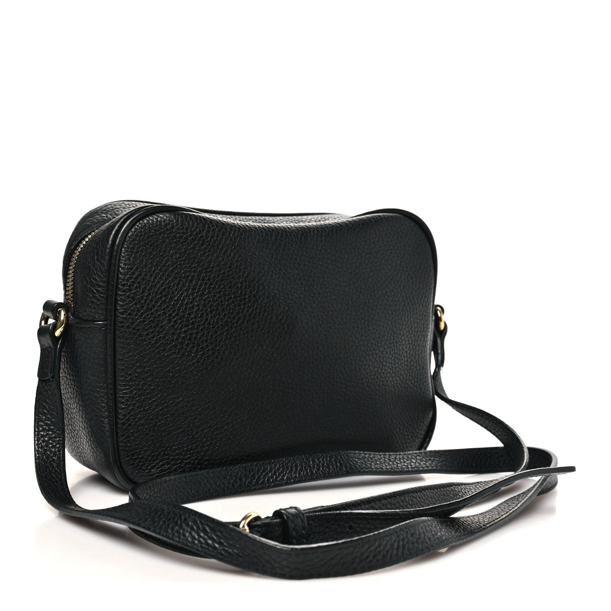 Pebbled Calfskin Small Soho Disco Bag Black product image 3, provided for visual reference and product detail review