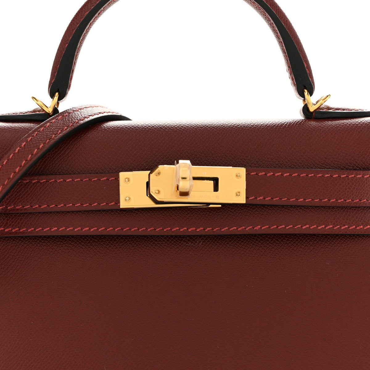 Madame Calfskin Mini Kelly Sellier 20 Rouge H product image 5, provided for visual reference and product detail review