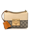 GG Supreme Monogram Calfskin Small Padlock Shoulder Bag Beige Mystic White Sun Oil product image 1, provided for visual