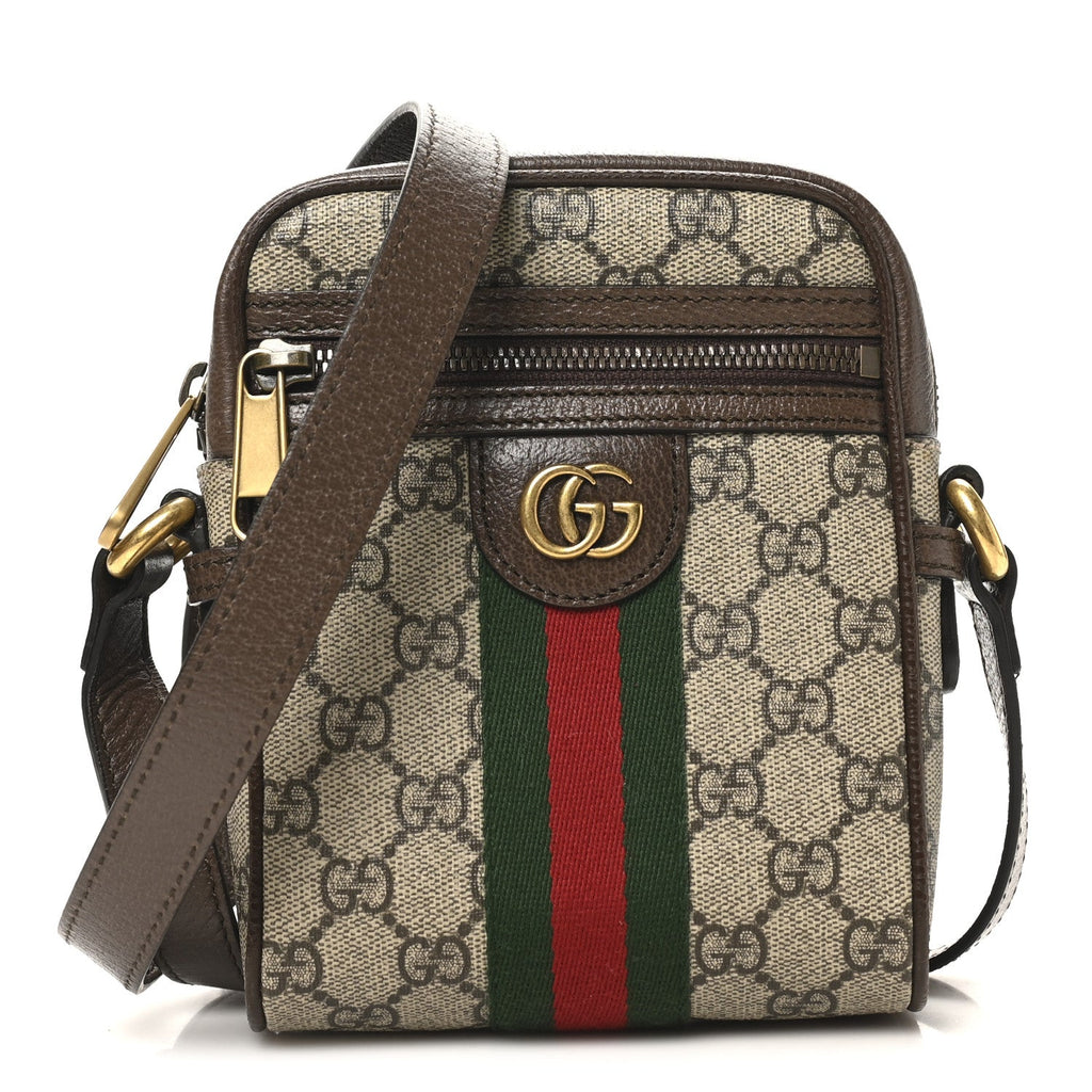 GG Supreme Monogram Web Mini Ophidia Messenger Brown product image 8, provided for visual reference and product detail review
