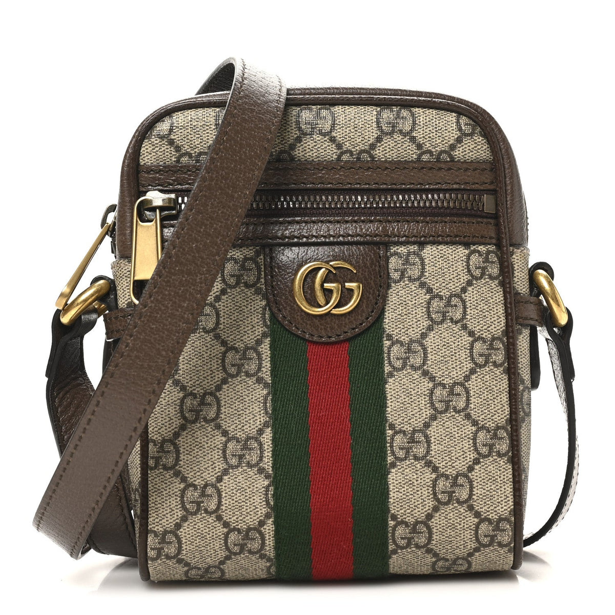 GG Supreme Monogram Web Mini Ophidia Messenger Brown product image 8, provided for visual reference and product detail review