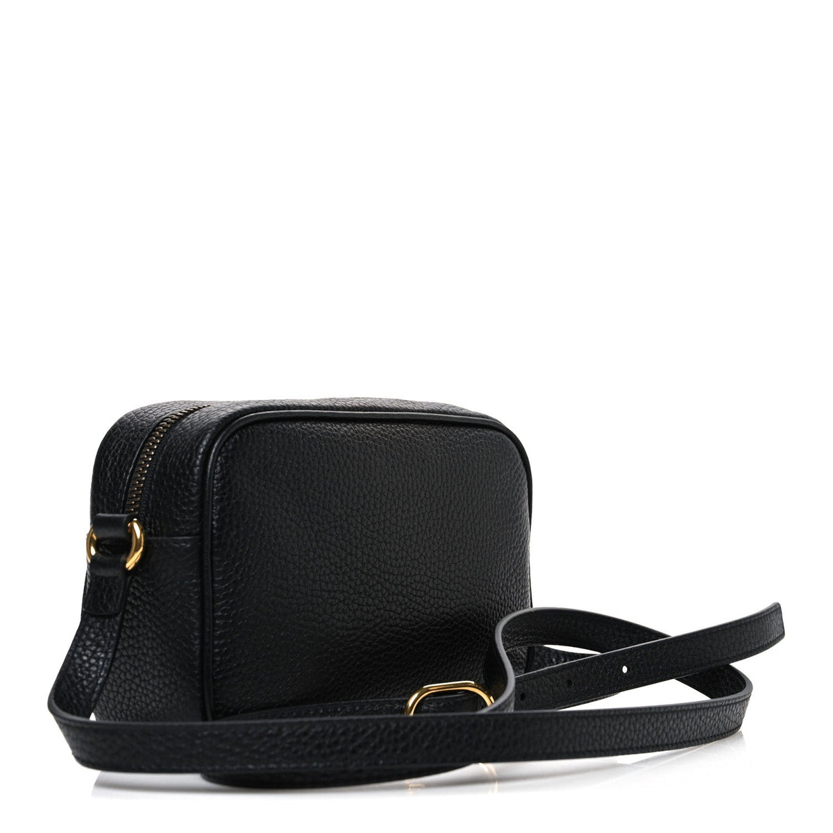 Pebbled Calfskin Mini Soho Disco Bag Black product image 3, provided for visual reference and product detail review