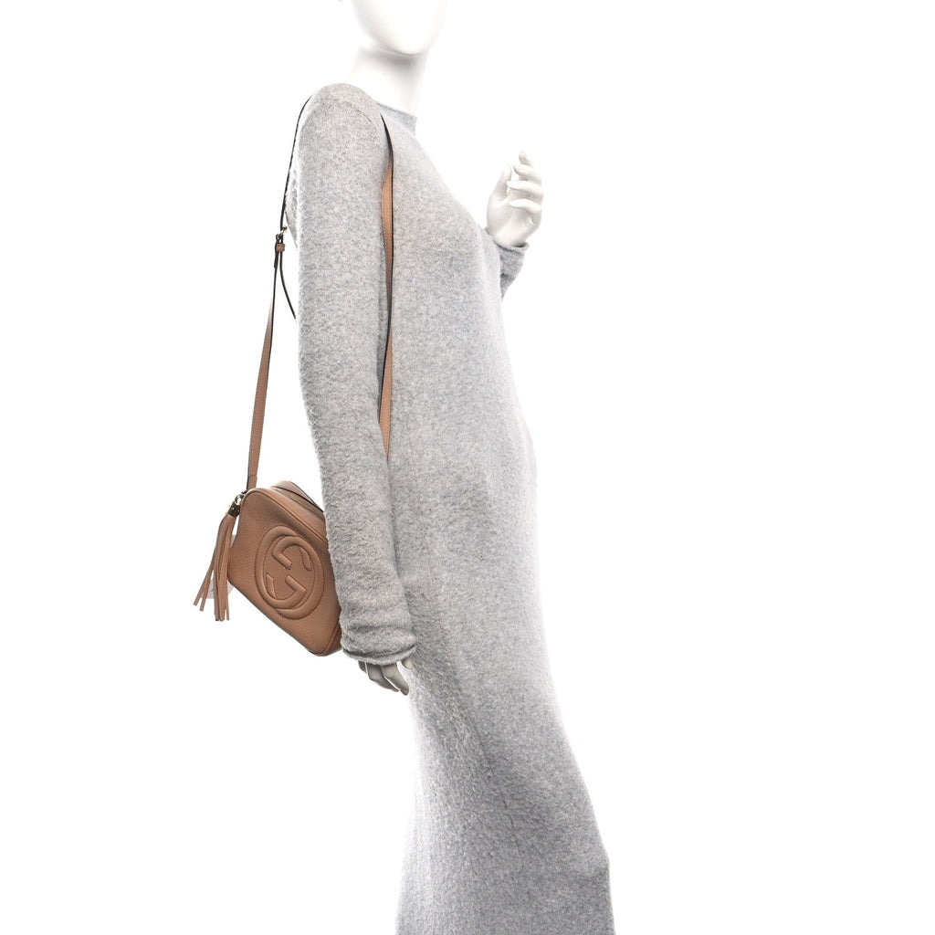 Pebbled Calfskin Small Soho Disco Bag Rose Beige product image 2, provided for visual reference and product detail review