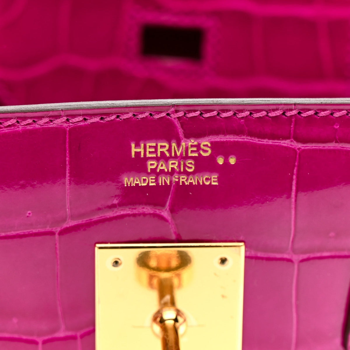 Shiny Niloticus Crocodile Birkin 30 Rose Scheherazade product image 6, provided for visual reference and product detail