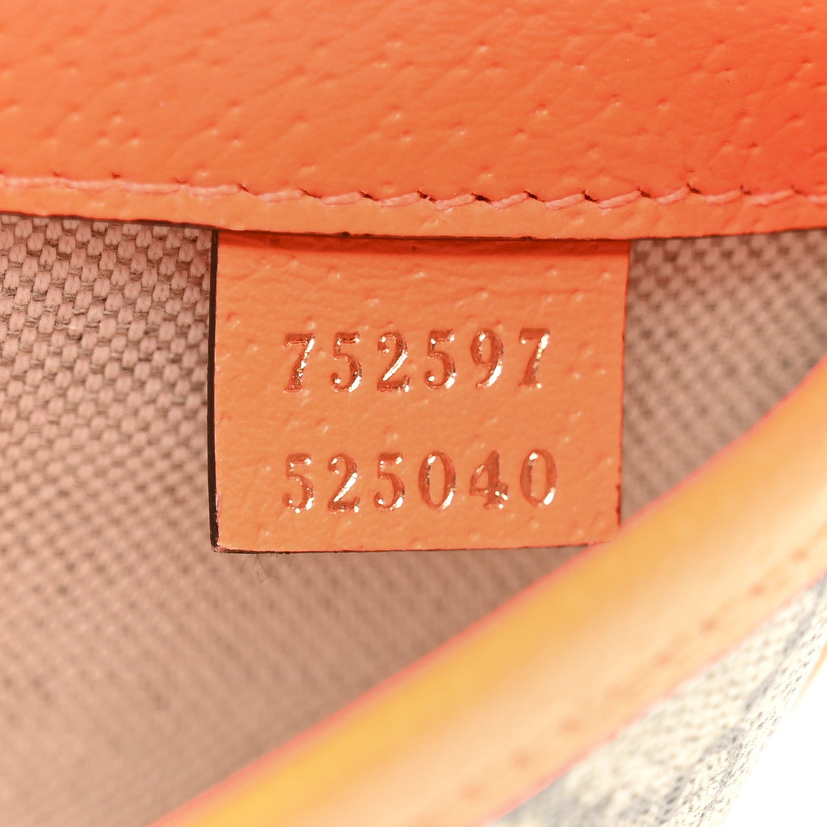 GG Supreme Monogram Web Small Ophidia Belt Bag Beige Ebony Orange Fluo product image 7, provided for visual reference and