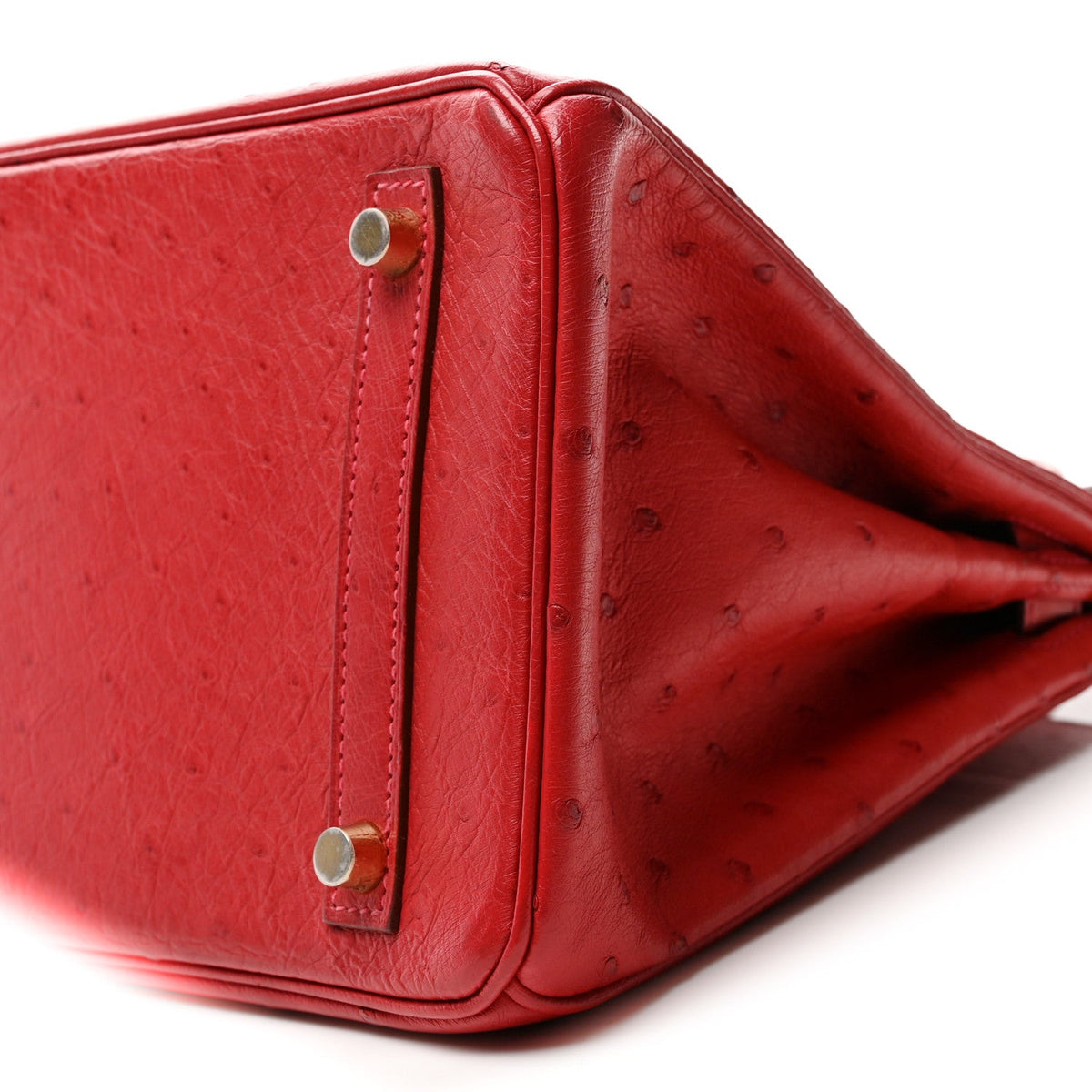 Ostrich Birkin 30 Rouge Vif product image 10, provided for visual reference and product detail review