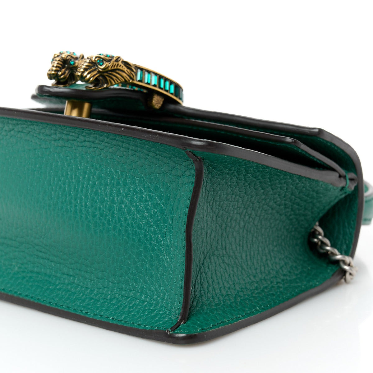 Dollar Calfskin Crystal Mini Dionysus Top Handle Bag Emerald product image 10, provided for visual reference and product