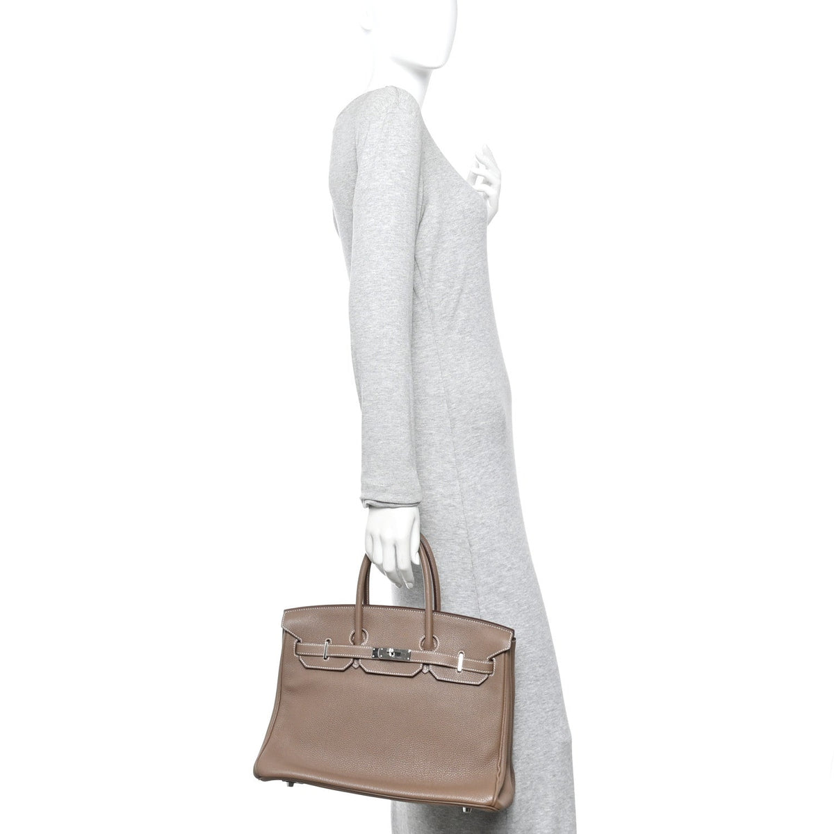 Togo Birkin 35 Etoupe product image 2, provided for visual reference and product detail review
