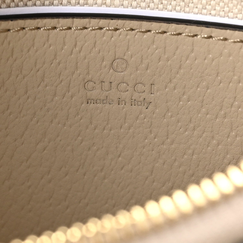 GG Supreme Monogram Textured Dollar Calfskin Web Mini Ophidia GG Handbag Beige Mystic White Oatmeal product image 6,