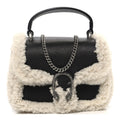 Sakai Be Green Calfskin Shearling Mini Dionysus Top Handle Bag Black product image 1, provided for visual reference and
