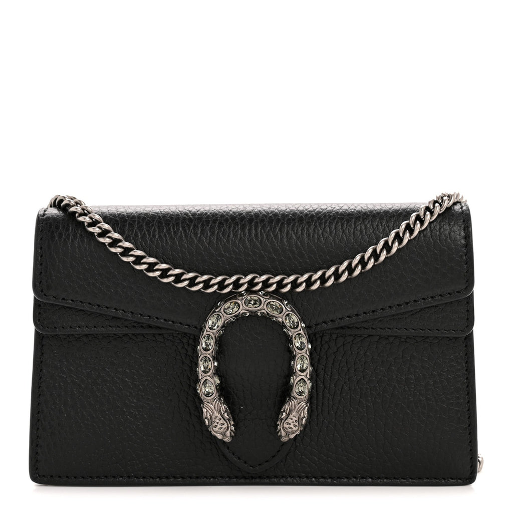 Calfskin Super Mini Dionysus Shoulder Bag Black product image 1, provided for visual reference and product detail review