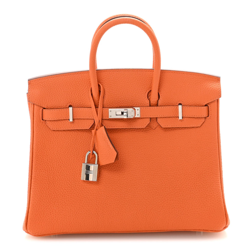 Togo Birkin 25 Orange product image 1, provided for visual reference and product detail review