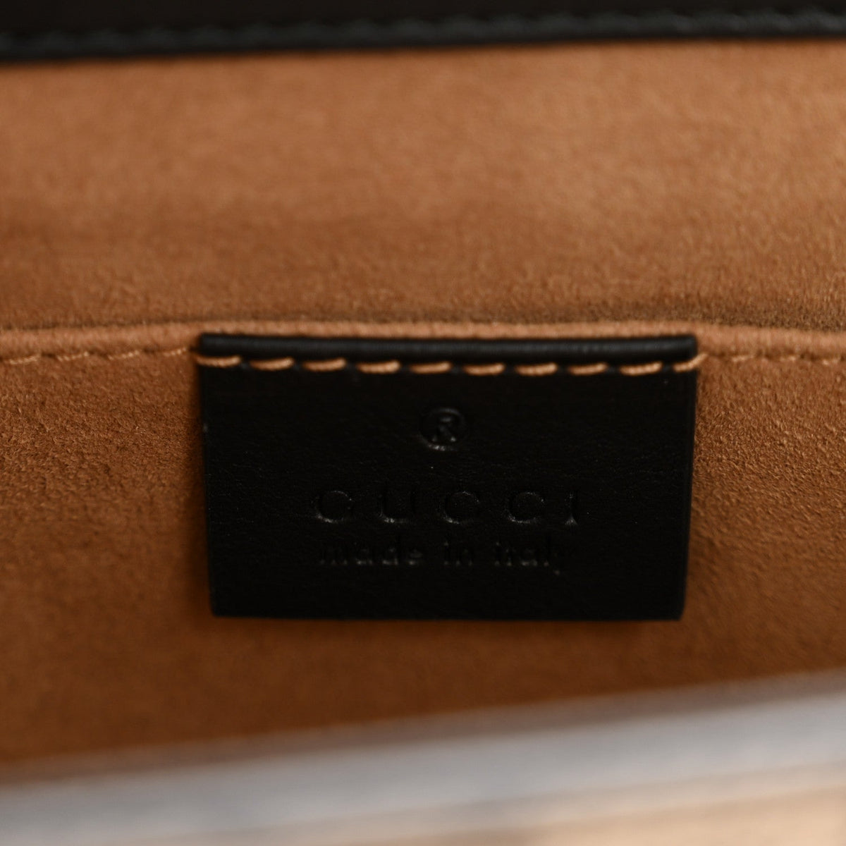 GG Supreme Monogram Calfskin Small Padlock Shoulder Bag Beige Black Cuir product image 6, provided for visual reference and