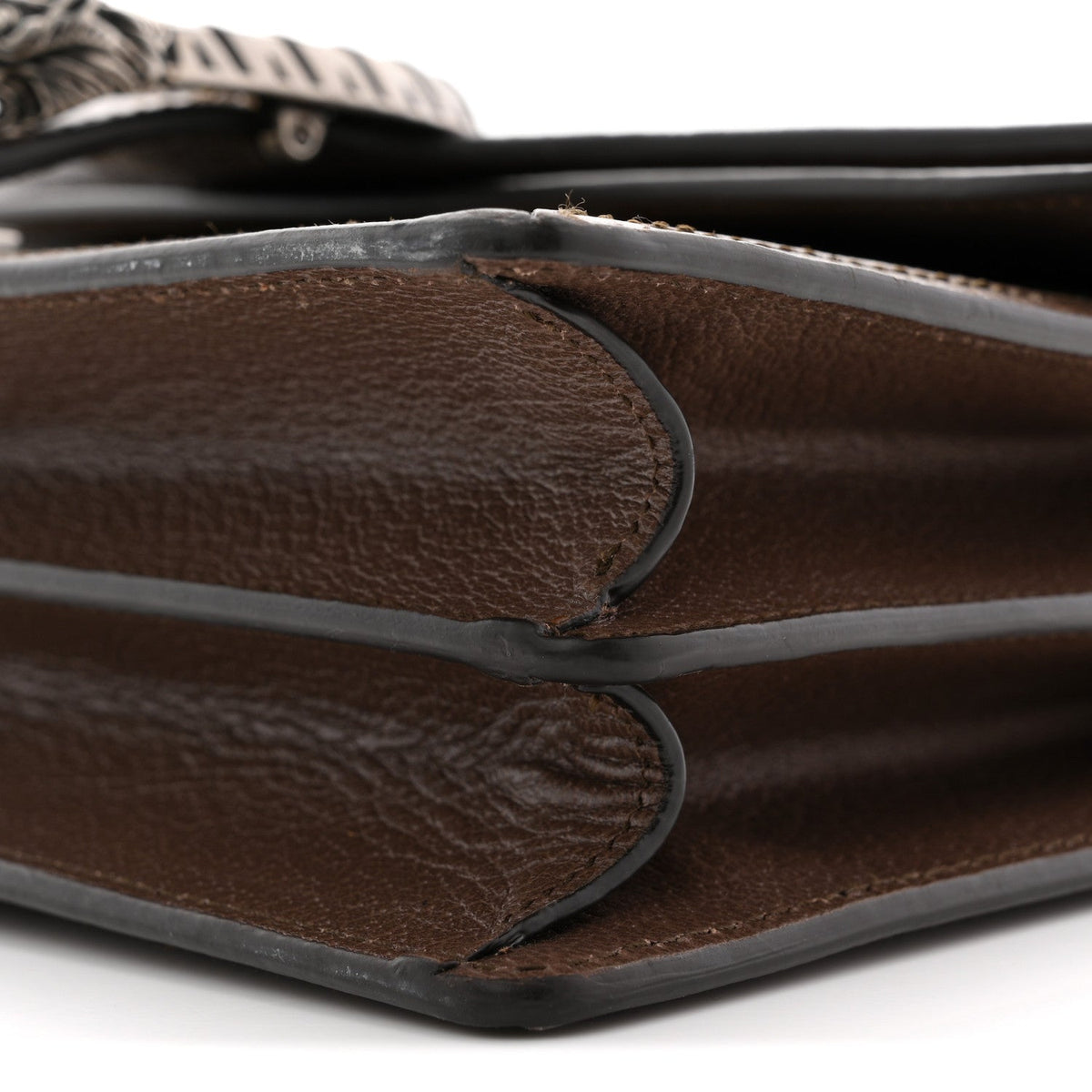 GG Supreme Monogram Textured Dollar Calfskin Top Handle Dionysus Shoulder Bag Beige Ebony New Acero product image 10,