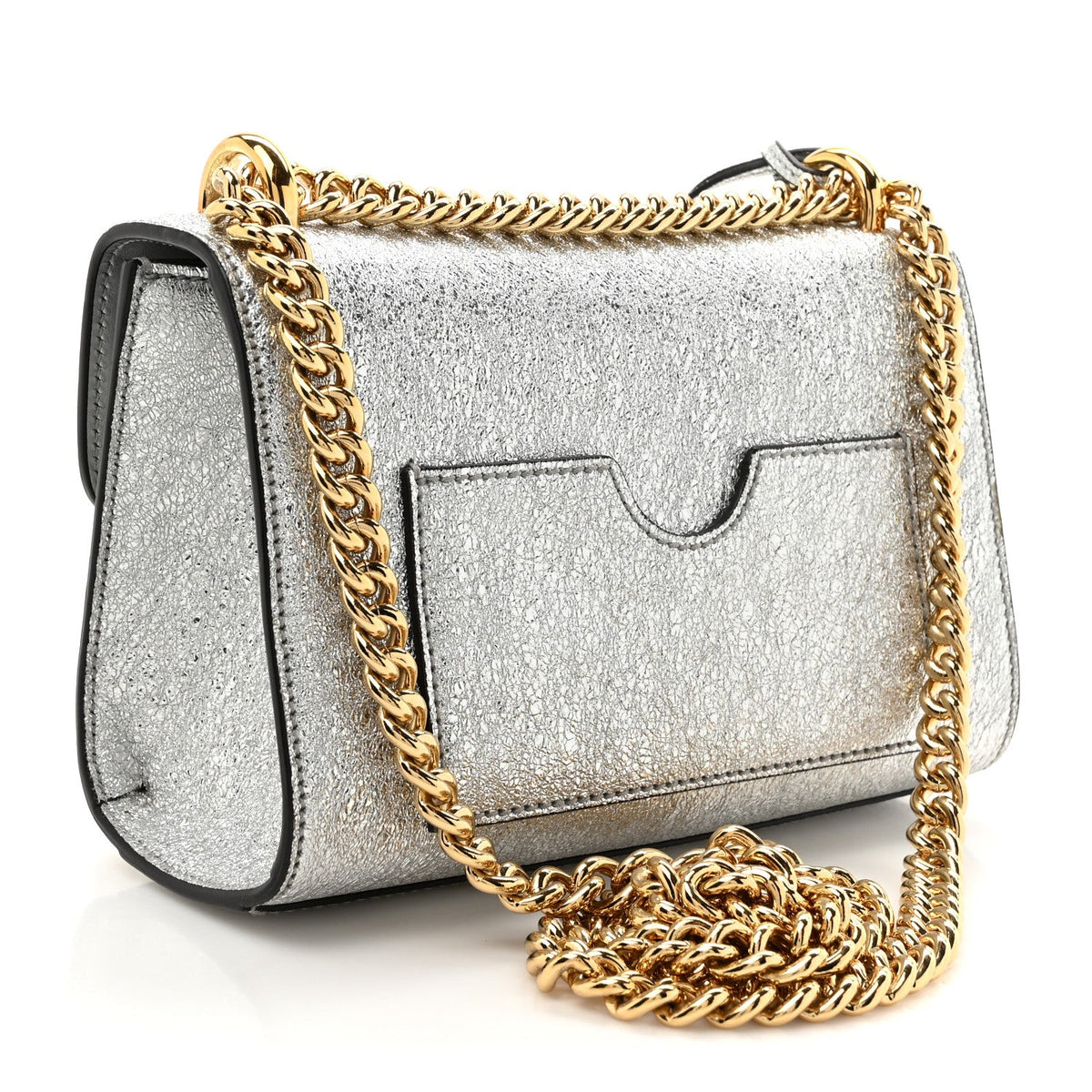 Galassia Small Padlock Shoulder Bag Argento product image 3, provided for visual reference and product detail review