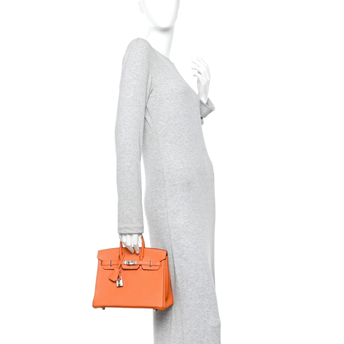 Togo Birkin 25 Orange product image 2, provided for visual reference and product detail review