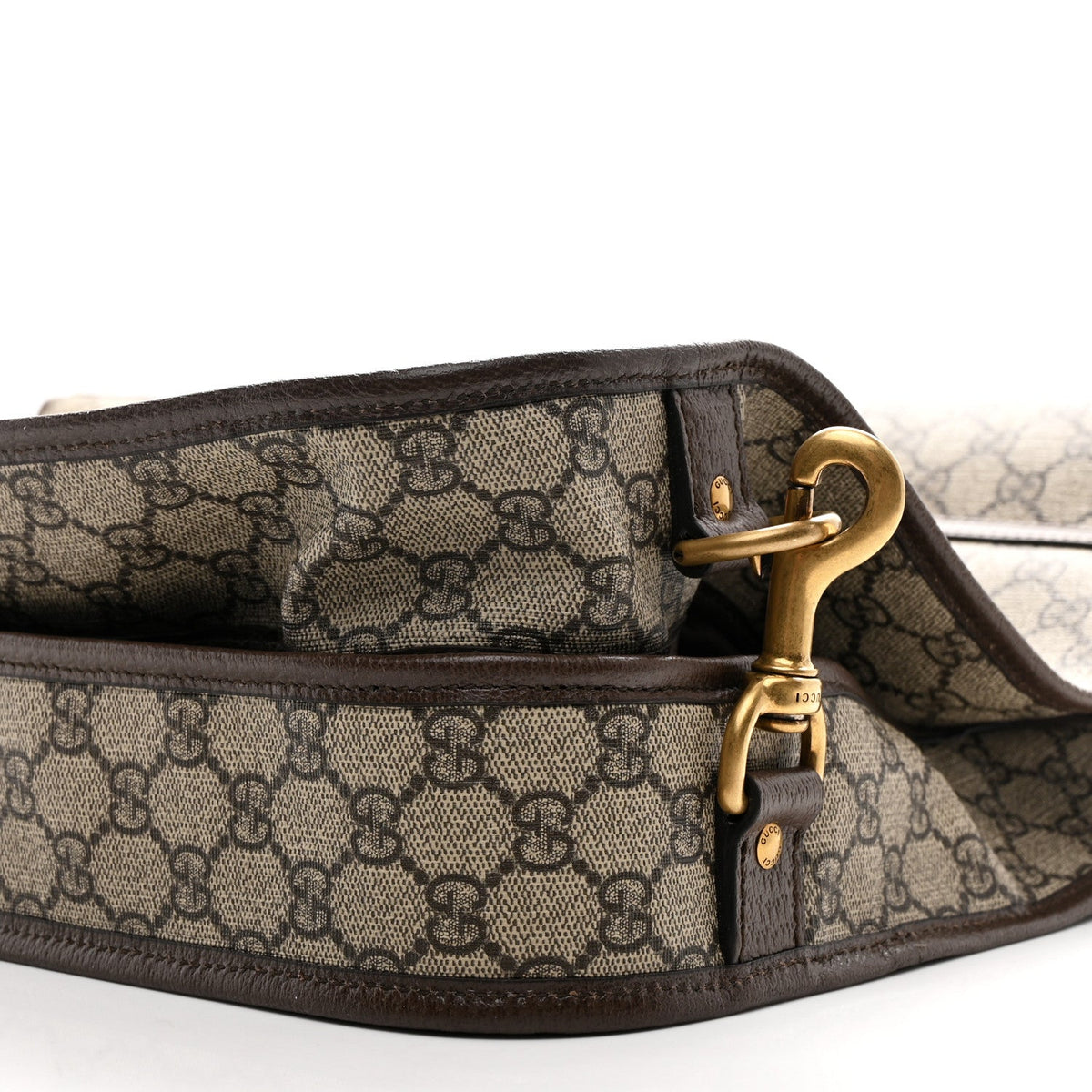 GG Supreme Monogram Textured Dollar Calfskin Web Ophidia Savoy Garment Bag Beige Ebony New Acero product image 9, provided