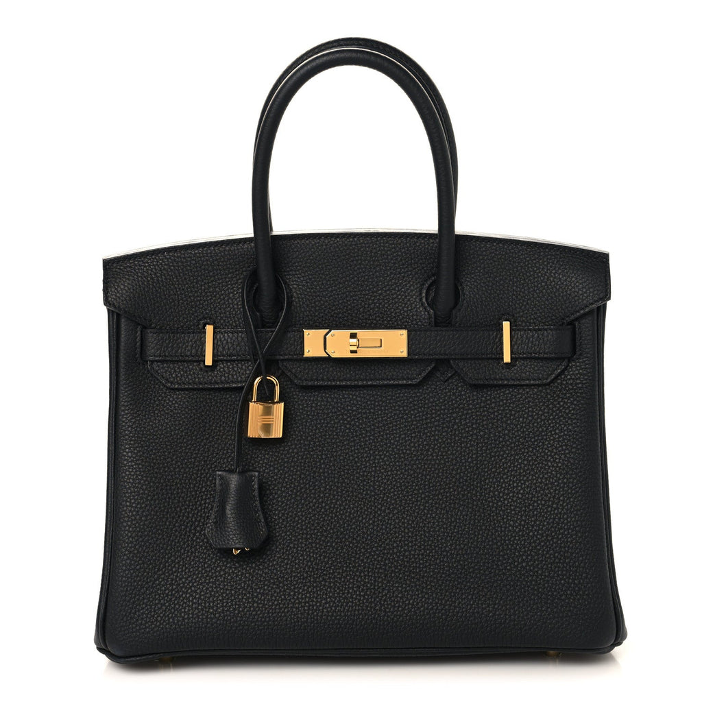Togo Birkin 30 Black product image 1, provided for visual reference and product detail review