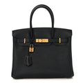 Togo Birkin 30 Black product image 1, provided for visual reference and product detail review