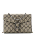 GG Supreme Monogram Mini Dionysus Chain Wallet Beige Taupe product image 1, provided for visual reference and product detail