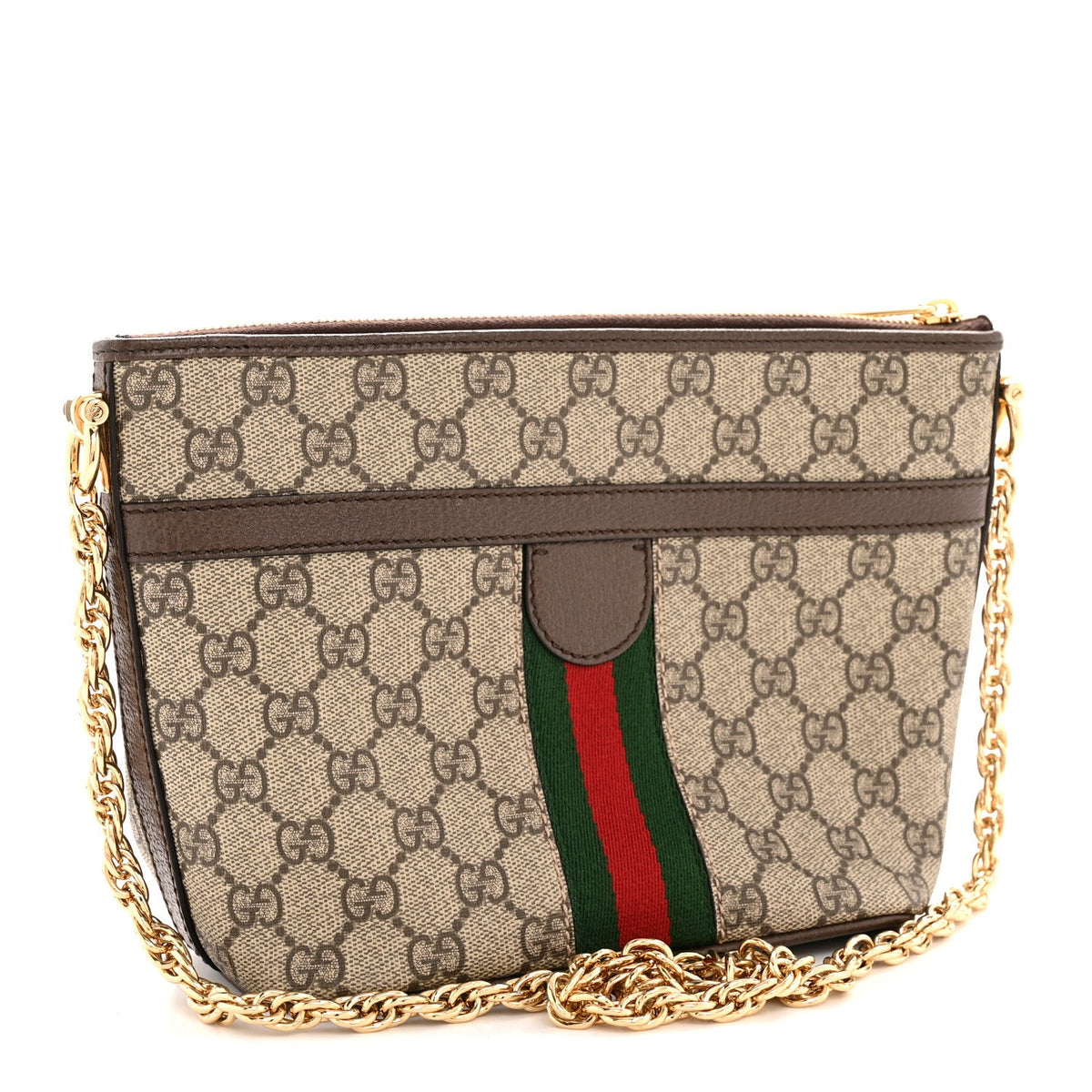 GG Supreme Monogram Web Ophidia Chain Shoulder Bag Brown product image 3, provided for visual reference and product detail