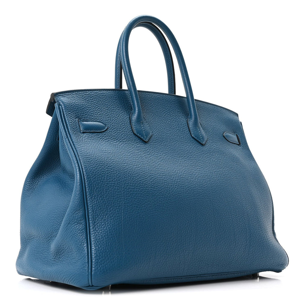 Togo Birkin 35 Bleu Izmir product image 3, provided for visual reference and product detail review