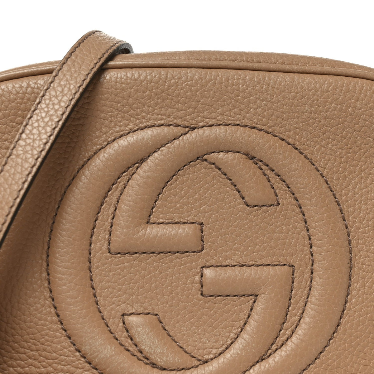 Pebbled Calfskin Small Soho Disco Bag Rose Beige product image 8, provided for visual reference and product detail review