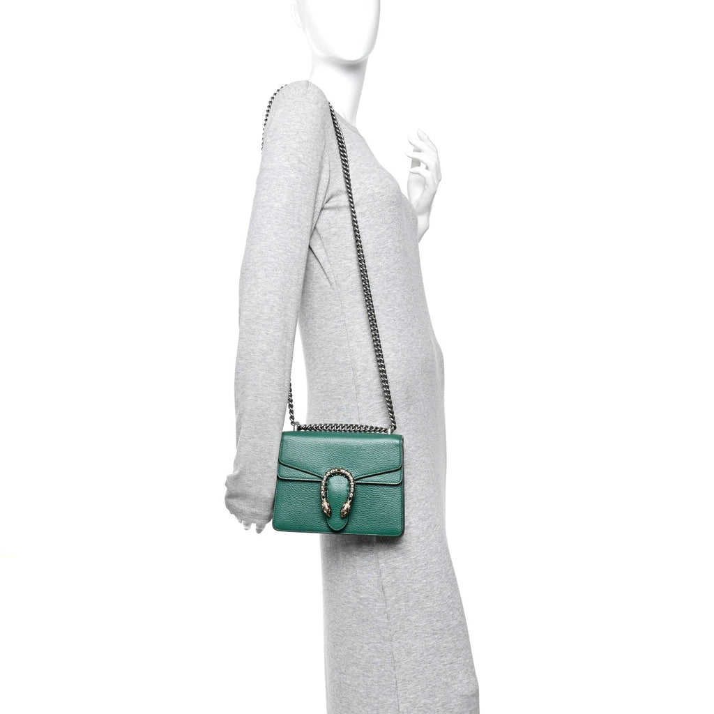 Calfskin Mini Dionysus Shoulder Bag Emerald product image 2, provided for visual reference and product detail review