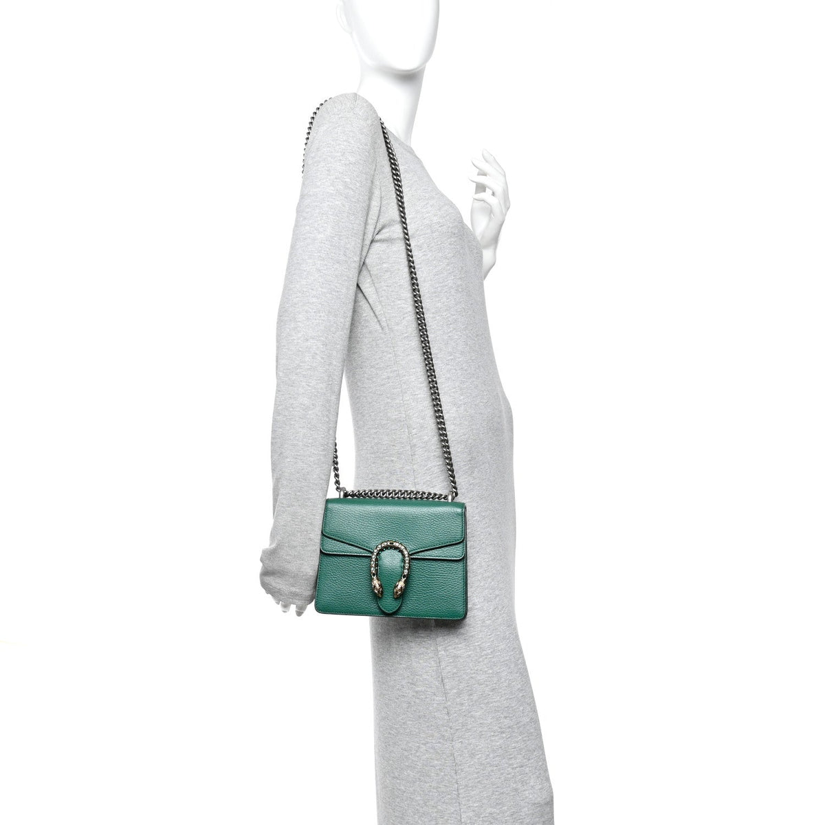 Calfskin Mini Dionysus Shoulder Bag Emerald product image 2, provided for visual reference and product detail review