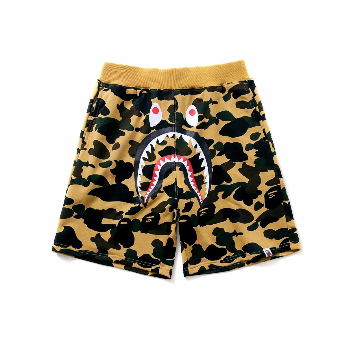Bathing Ape Shorts Men Shark Head Camouflage Elastic Waist Fifth Pants Middle Pants Casual Shorts product image 1, provided