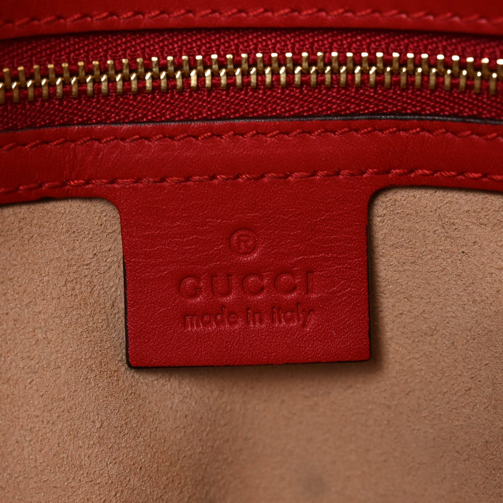 GG Supreme Monogram Medium Padlock Tote Hibiscus Red product image 6, provided for visual reference and product detail review