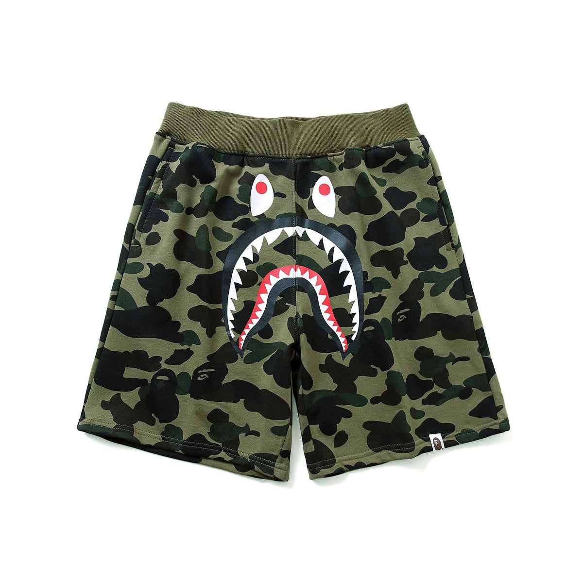 Bathing Ape Shorts Men Shark Head Camouflage Elastic Waist Fifth Pants Middle Pants Casual Shorts product image 6, provided