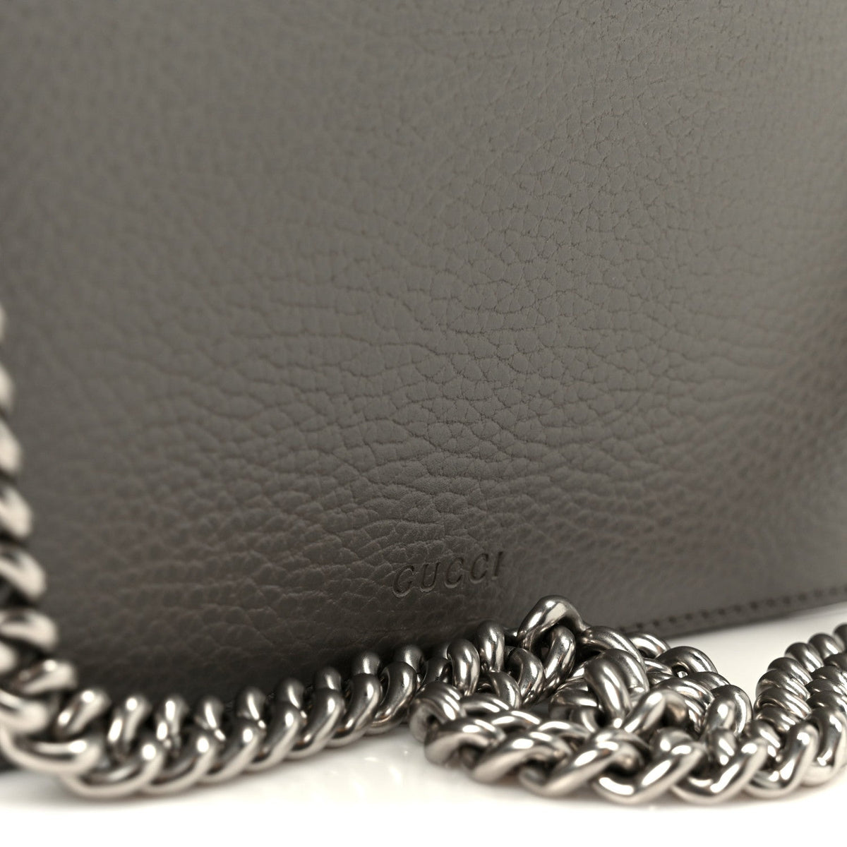 Pebbled Calfskin Small Dionysus Shoulder Bag Dusty Grey product image 8, provided for visual reference and product detail