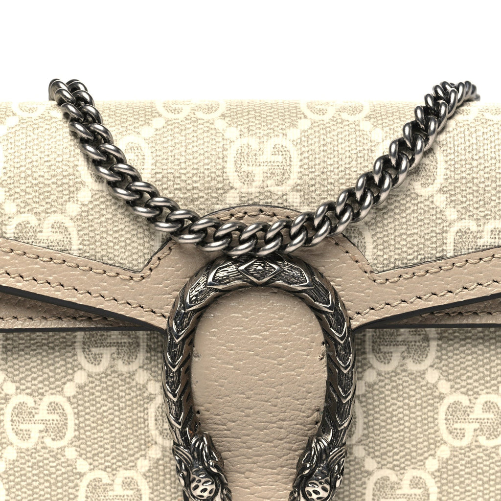 GG Supreme Monogram Textured Dollar Calfskin Super Mini Dionysus Shoulder Bag Beige Mystic White Oatmeal product image 8,