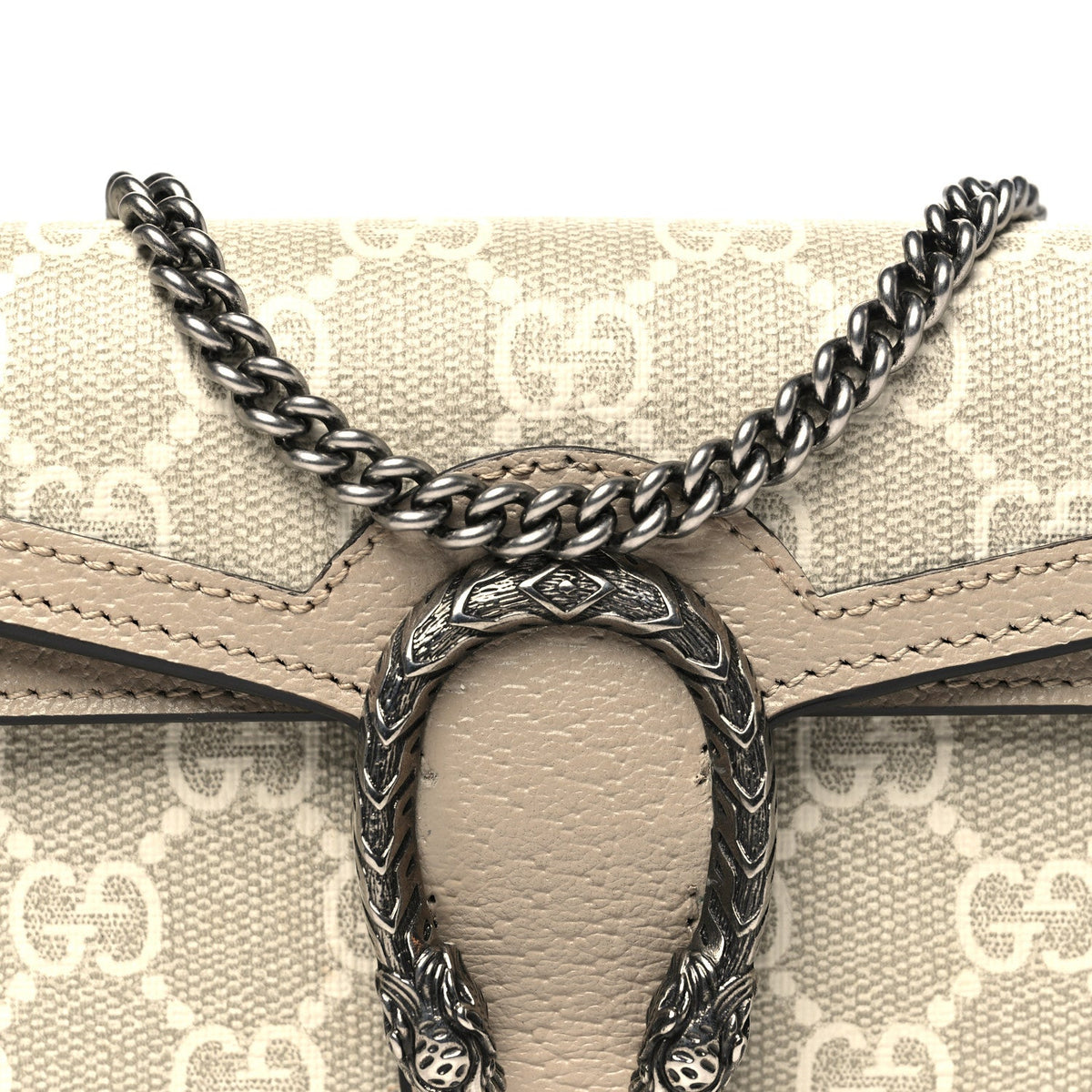 GG Supreme Monogram Textured Dollar Calfskin Super Mini Dionysus Shoulder Bag Beige Mystic White Oatmeal product image 8,
