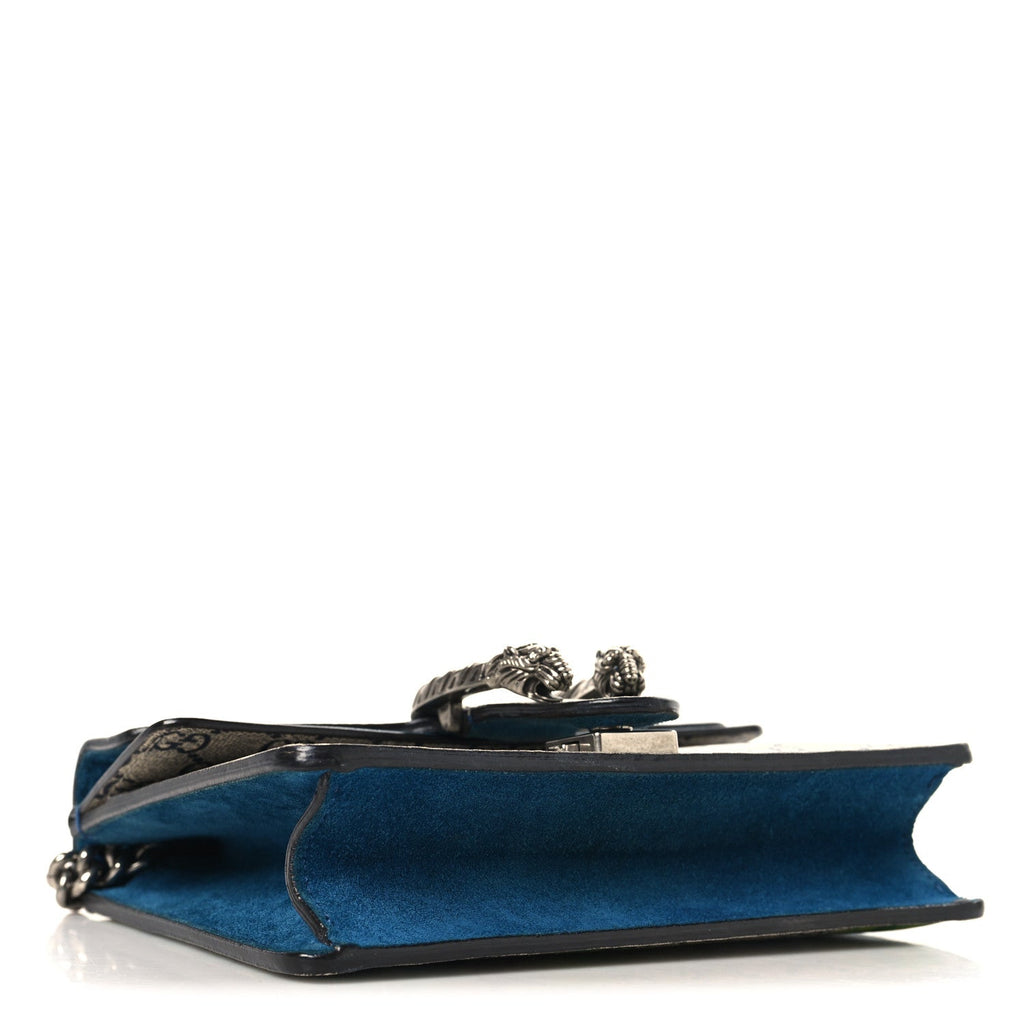GG Supreme Monogram Blooms Mini Dionysus Shoulder Bag Beige Navy Vintage Blue product image 4, provided for visual reference