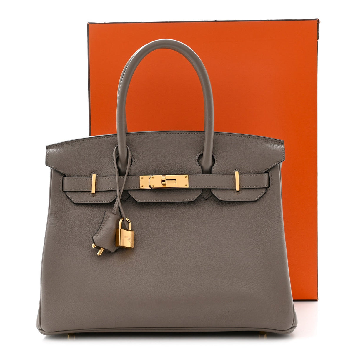 Taurillon Novillo Birkin 30 Gris Asphalte product image 11, provided for visual reference and product detail review